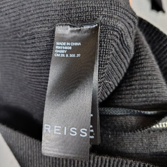 Reiss Gabby Sweater Dress Women's Small Black Wool Blend Long Sleeve Turtleneck - Picture 9 of 13
